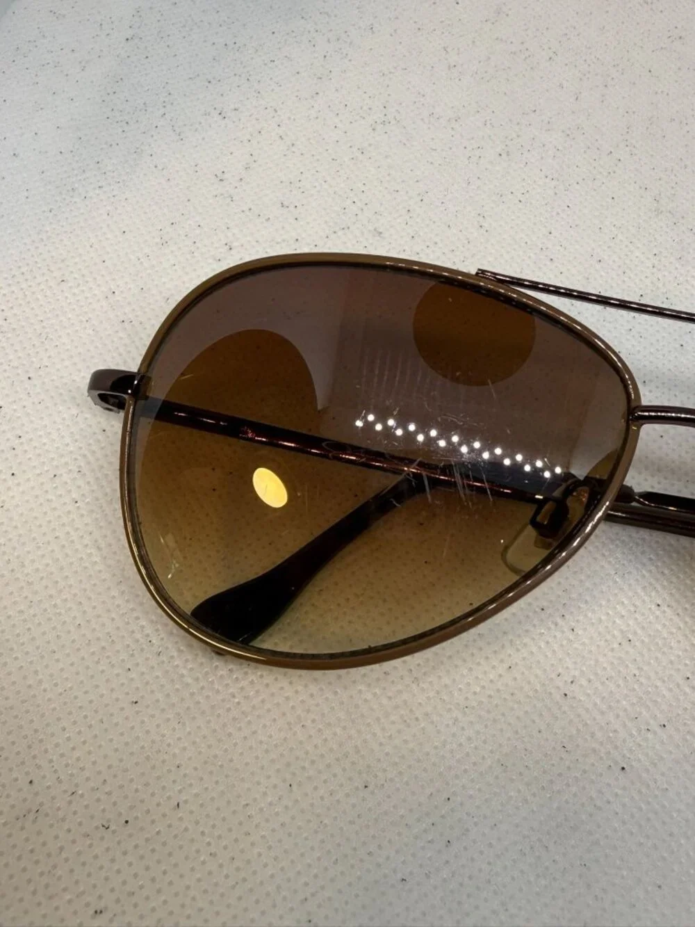 Jessica Simpson J402 Bronze Brown Gradient Aviator Sunglasses Metal Women's